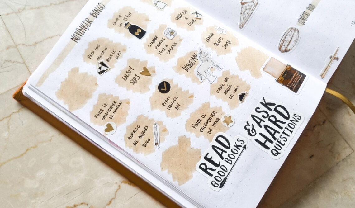 Les bucket lists et bingos, ma nouvelle obsession bullet journal